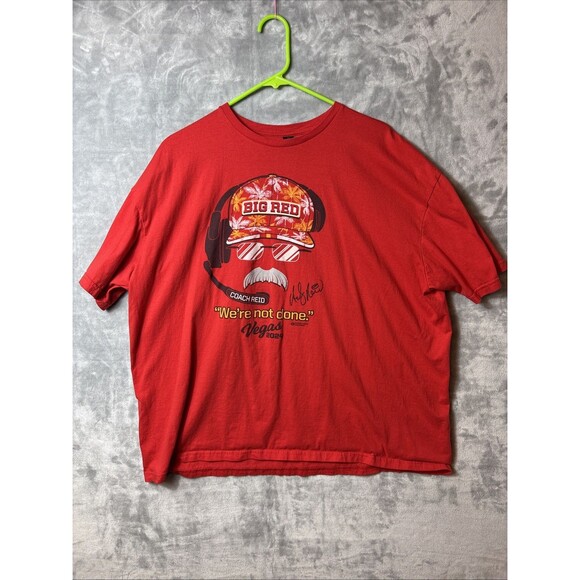 AAA Other - Kansas City Chief Big Red Andy Reid Coach Shirt 2XL Red Faded Tee We’re Not Done